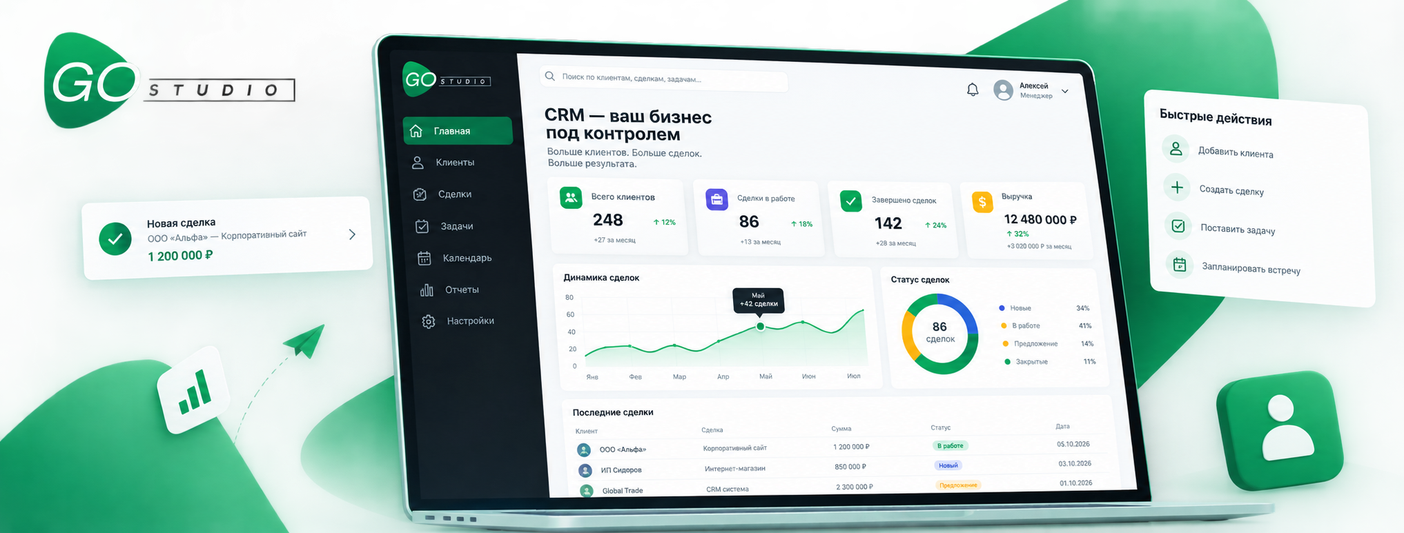CRM и ERP система для управления бизнесом